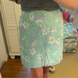 Vintage Lilly Pulitzer Green Mini A-Line Skirt Rockin Lobster